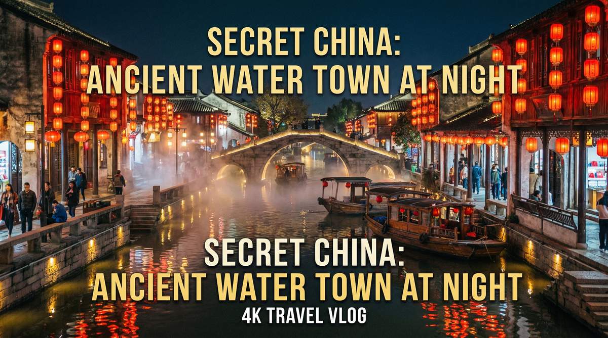 抖音风古镇夜景旅拍视频